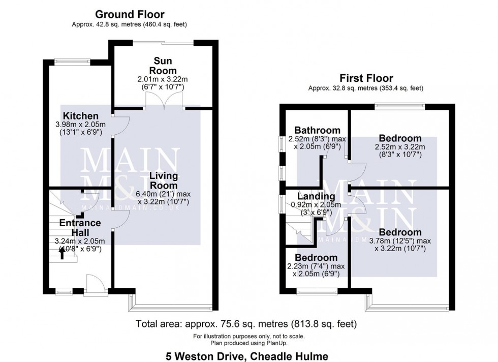 Floorplan for Weston Drive, Cheadle Hulme, Cheadle