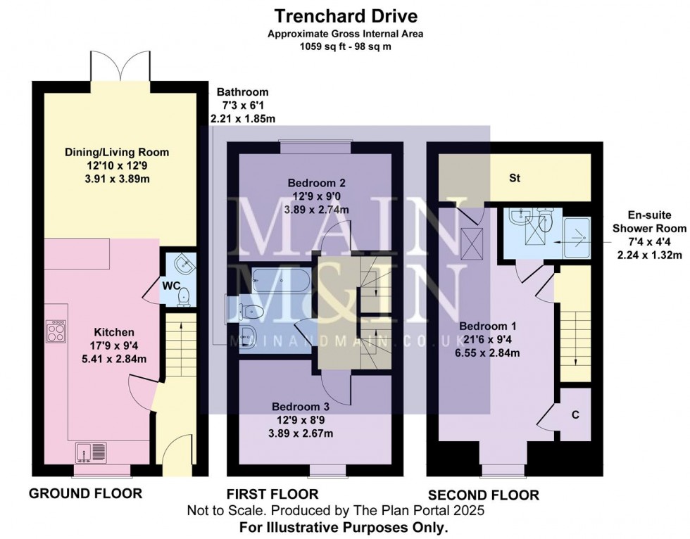 Floorplan for Trenchard Drive, Manchester