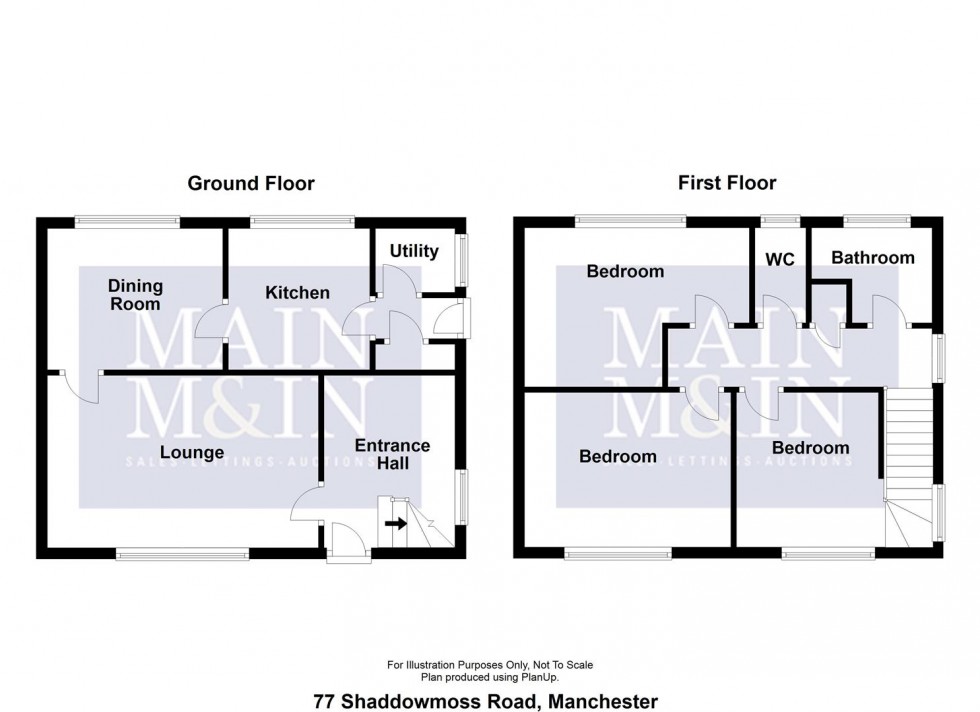 Floorplan for Shadowmoss Road, Manchester