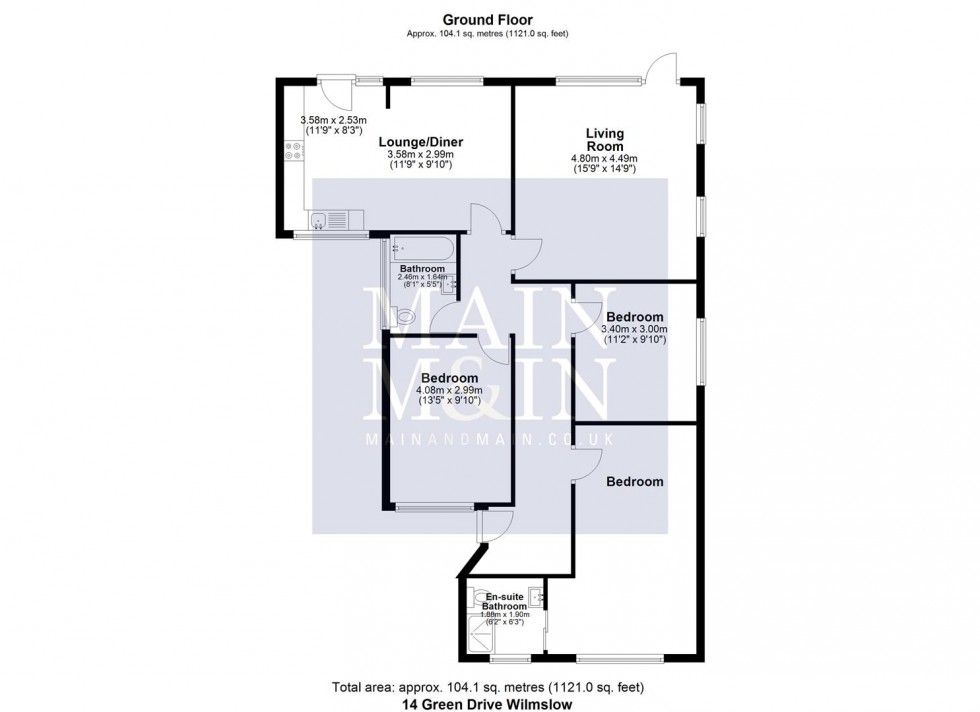 Floorplan for Green Drive, Wilmslow
