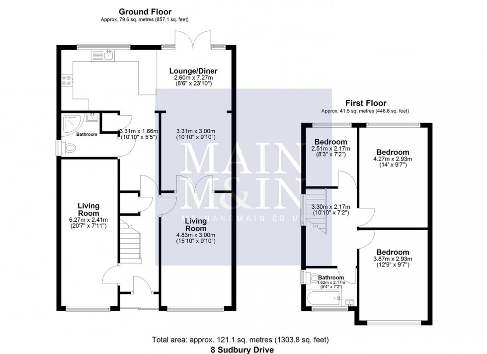 Floorplan for Sudbury Drive, Heald Green