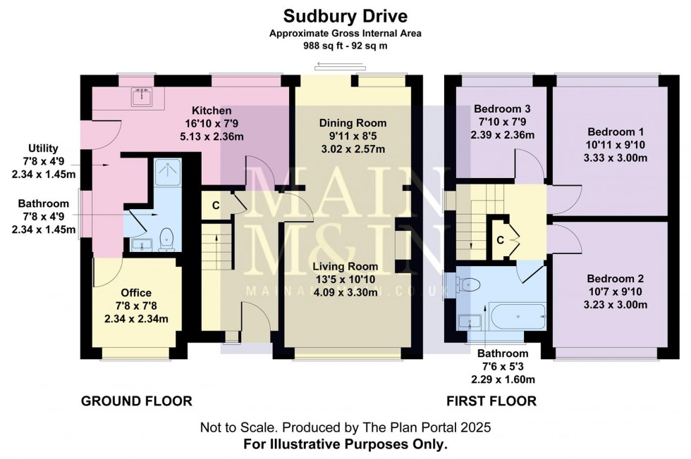 Floorplan for Sudbury Drive, Heald Green