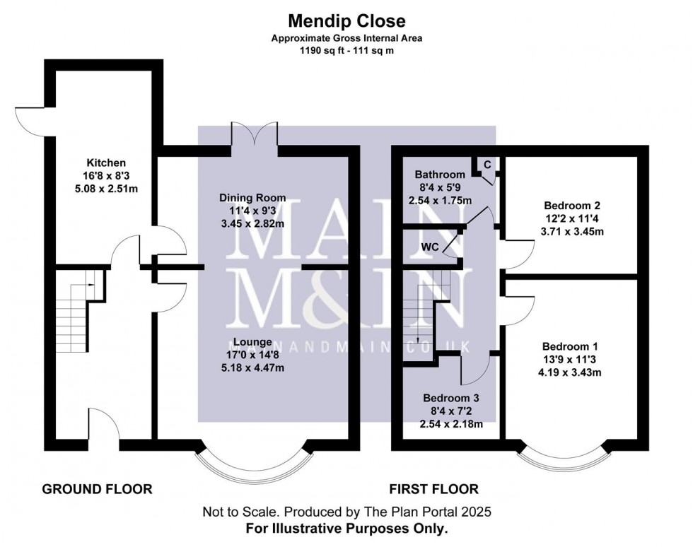 Floorplan for Mendip Close, Heald Green, Cheadle