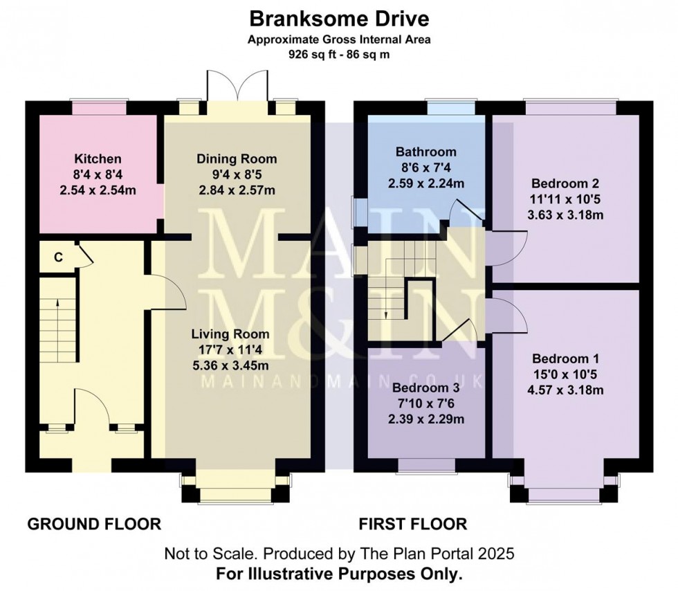 Floorplan for Branksome Drive, Heald Green