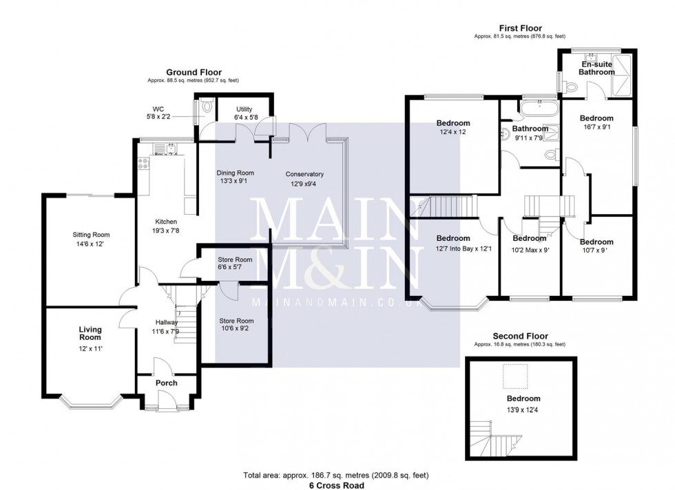 Floorplan for Cross Road, Heald Green