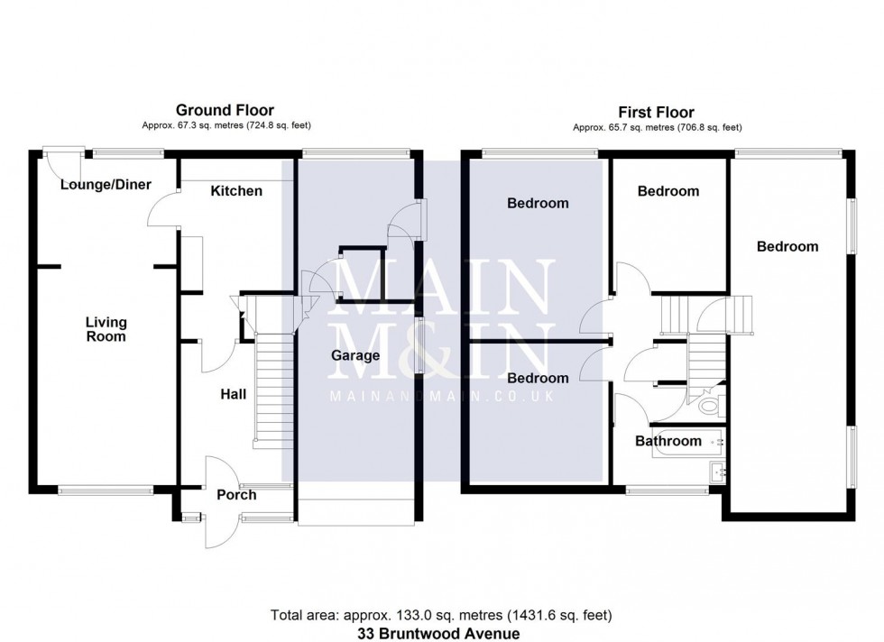Floorplan for Bruntwood Avenue, Heald Green