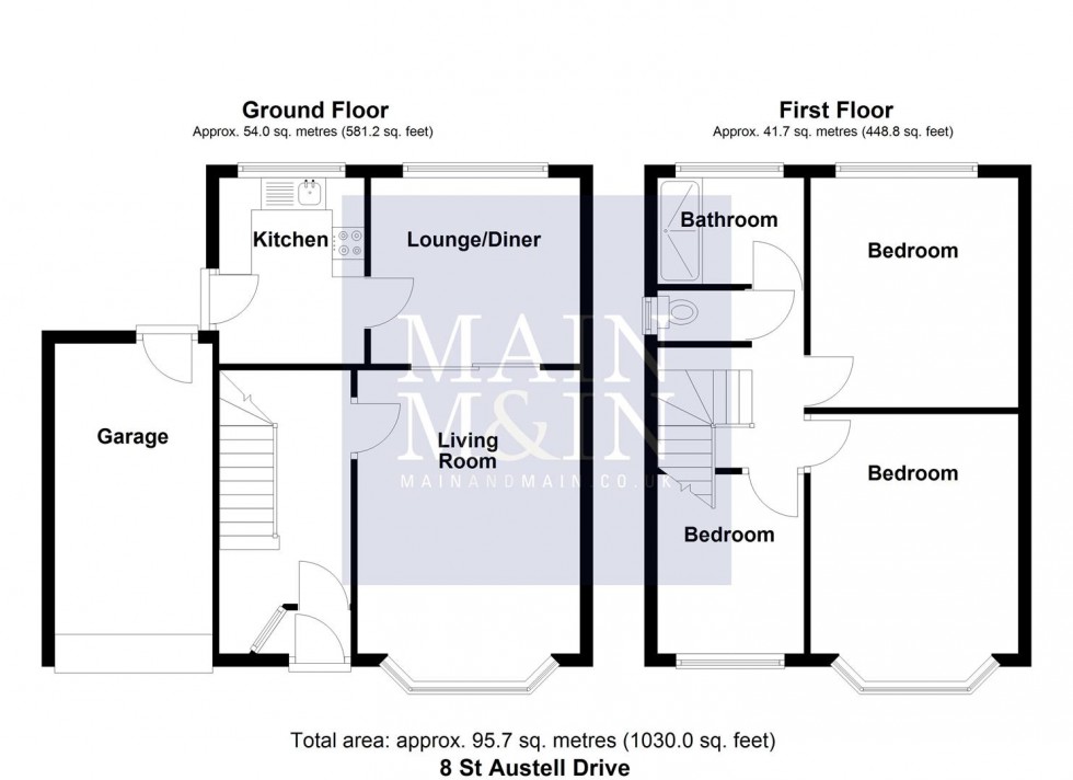 Floorplan for St. Austell Drive, Heald Green, Cheadle