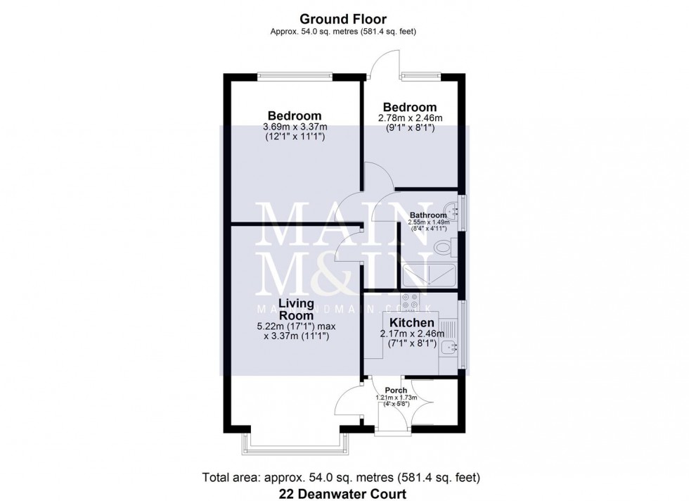 Floorplan for Deanwater Court, Heald Green