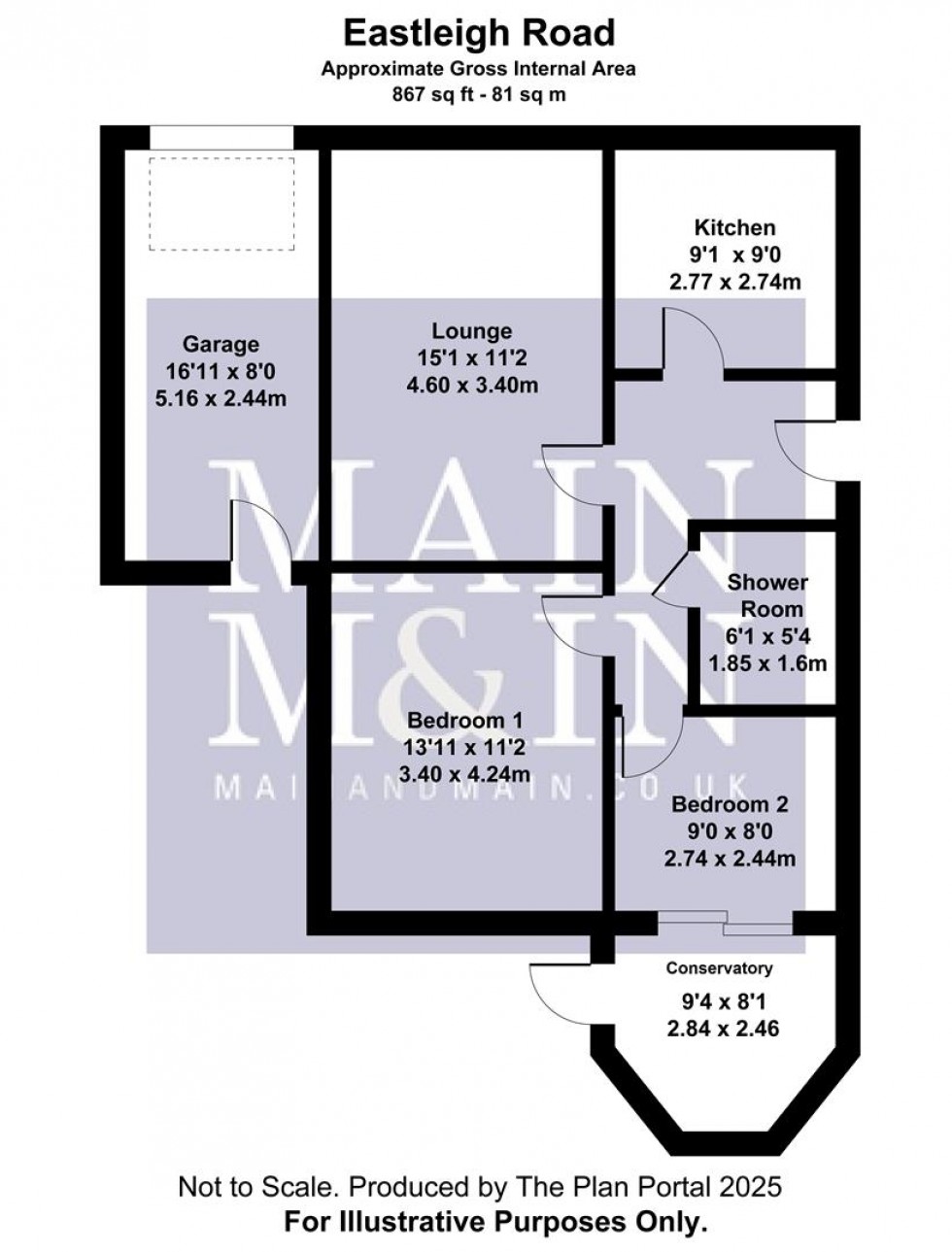Floorplan for Eastleigh Road, Heald Green