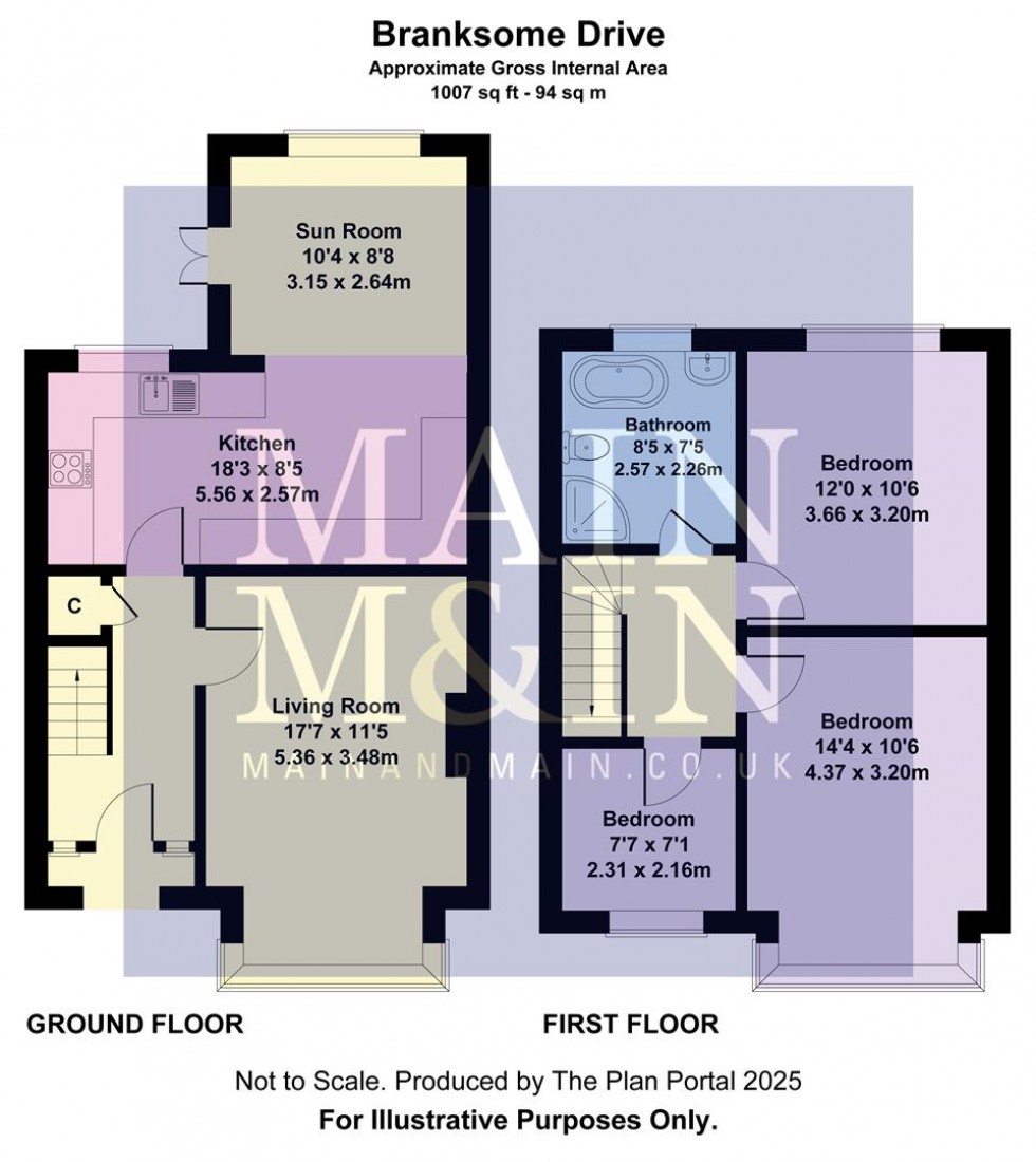 Floorplan for Branksome Drive, Heald Green