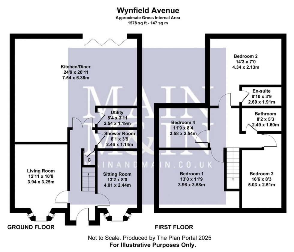 Floorplan for Wynfield Avenue, Wythenshawe