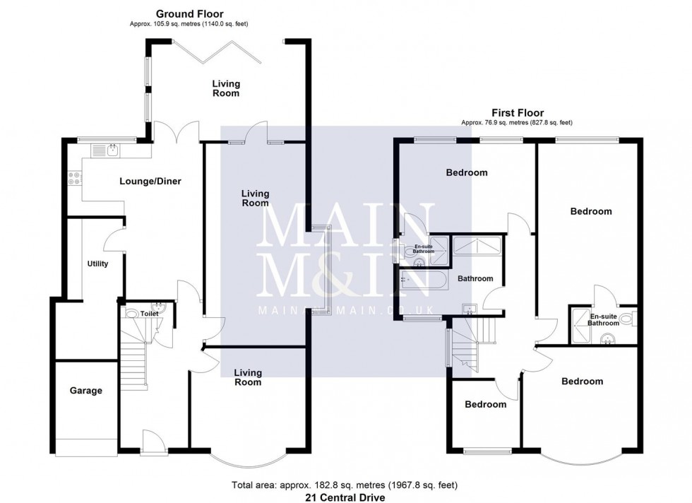 Floorplan for Central Drive, Heald Green, Cheadle