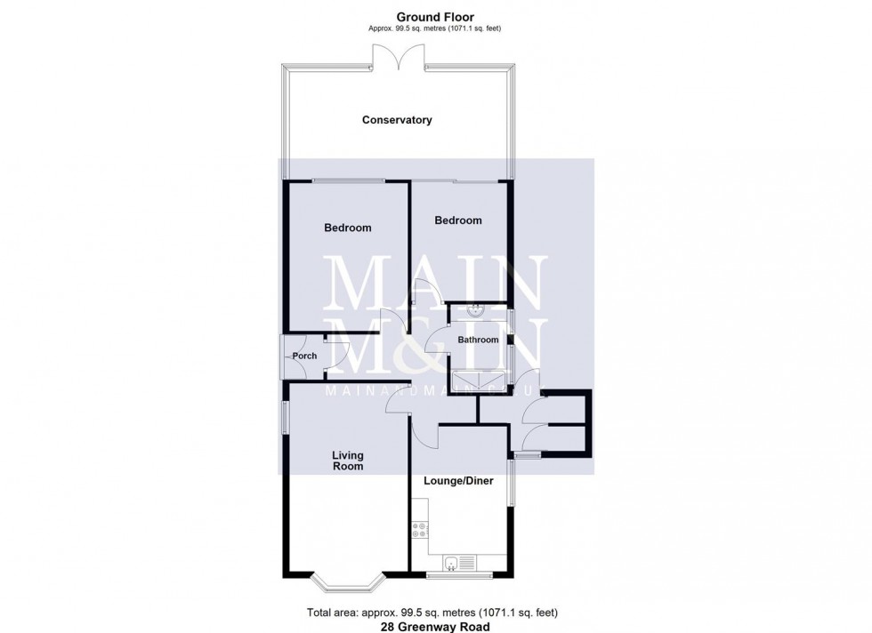 Floorplan for Greenway Road, Heald Green