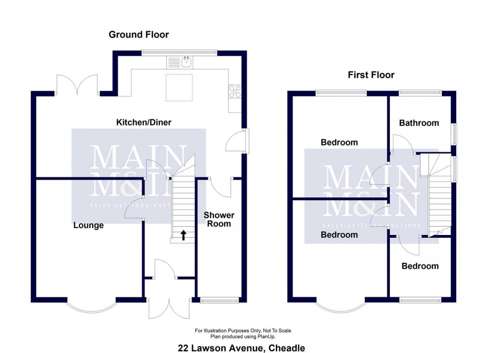 Floorplan for Lawson Avenue, Gatley, Cheadle