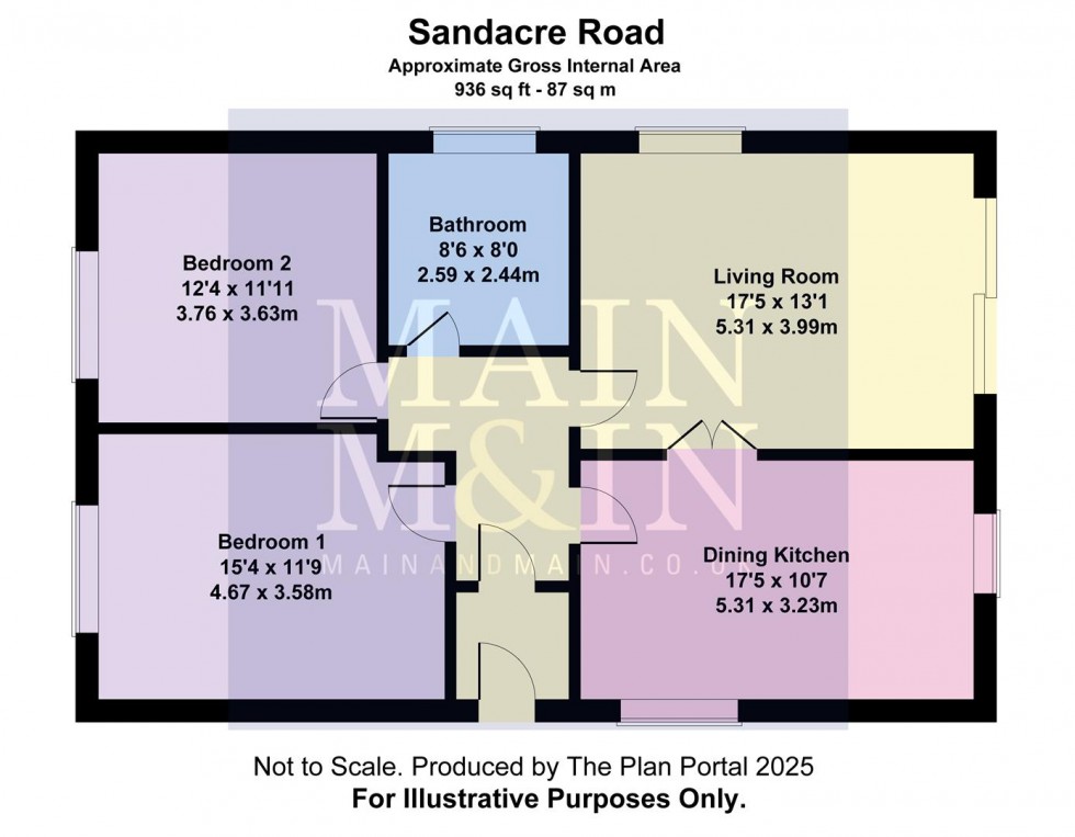 Floorplan for Sandacre Road, Baguley