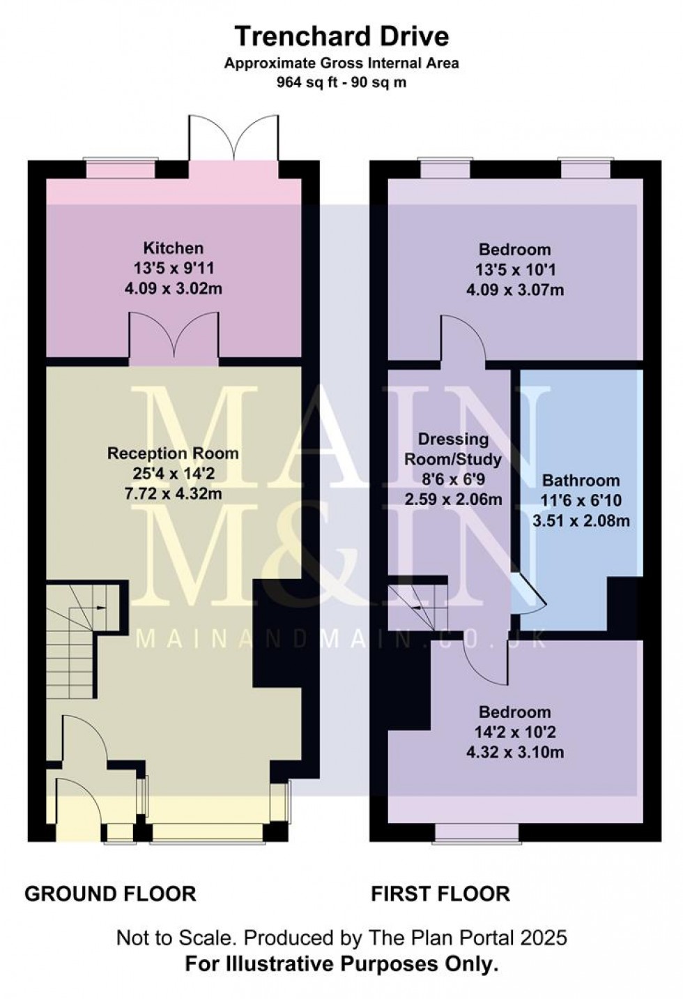 Floorplan for Trenchard Drive, Moss Nook