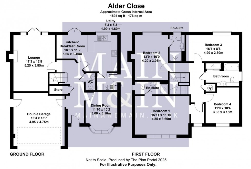 Floorplan for Alder Close, Heald Green