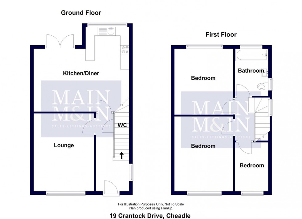 Floorplan for Crantock Drive, Heald Green, Cheadle