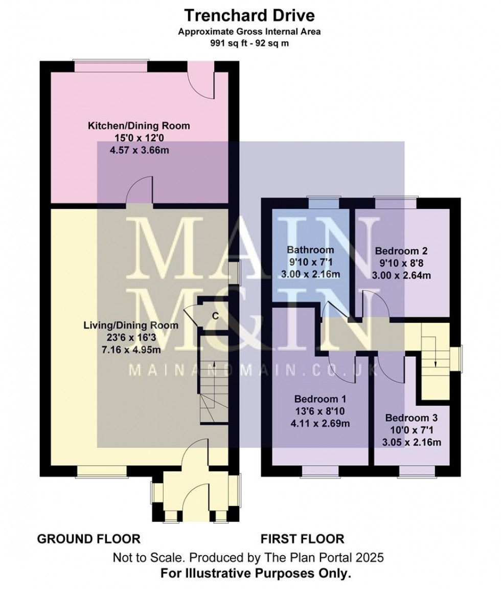 Floorplan for Trenchard Drive, Moss Nook