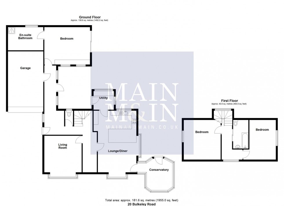 Floorplan for Bulkeley Road, Handforth, Wilmslow