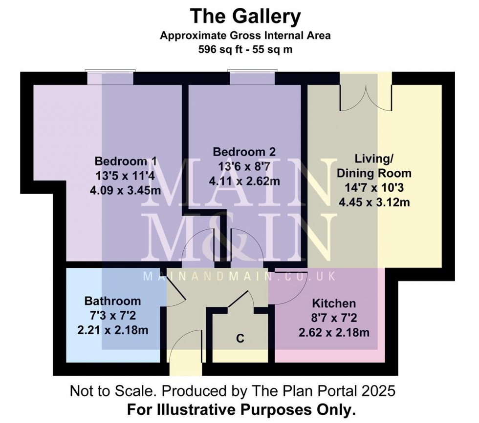 Floorplan for The Gallery, 347 Moss Lane East