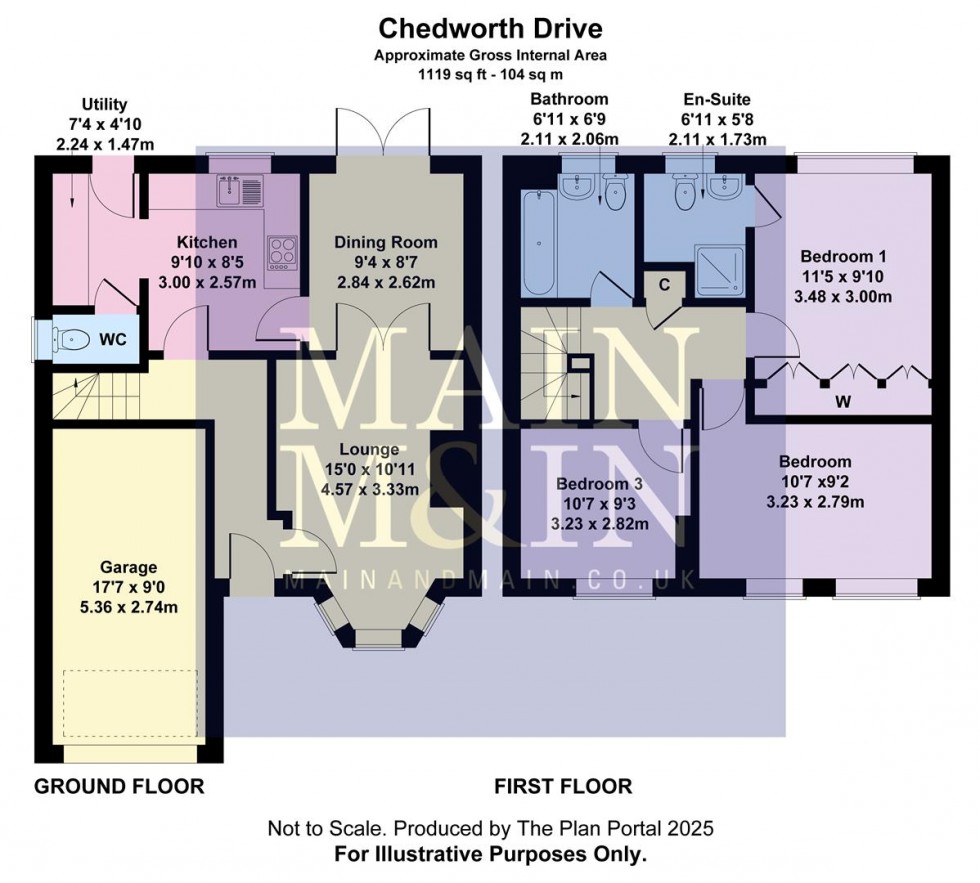 Floorplan for Chedworth Drive, Baguley