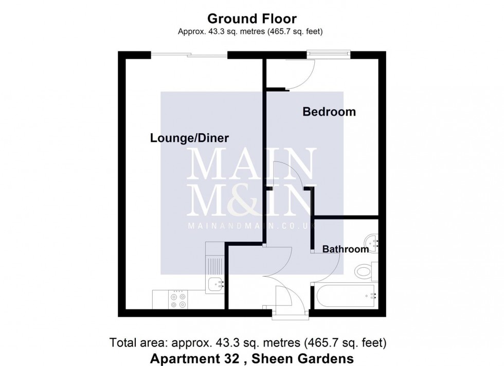 Floorplan for Sheen Gardens, Moss Nook