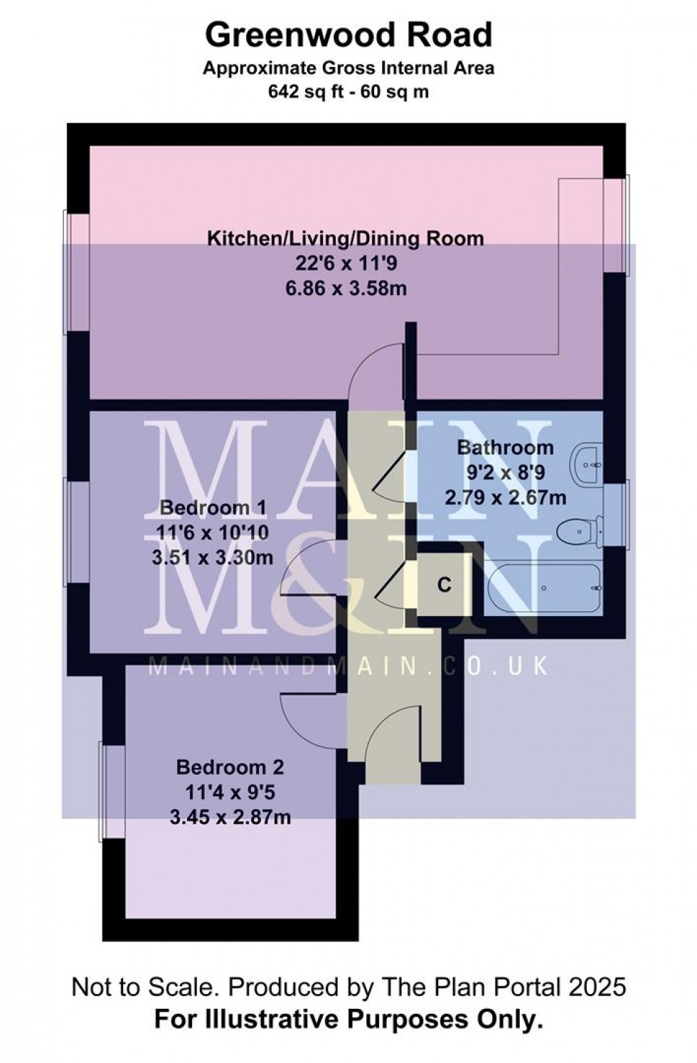 Floorplan for Greenwood Road, Wythenshawe