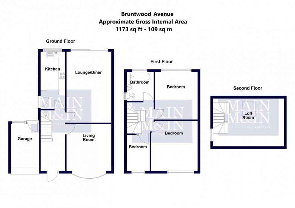 Floorplan for Bruntwood Avenue, Heald Green