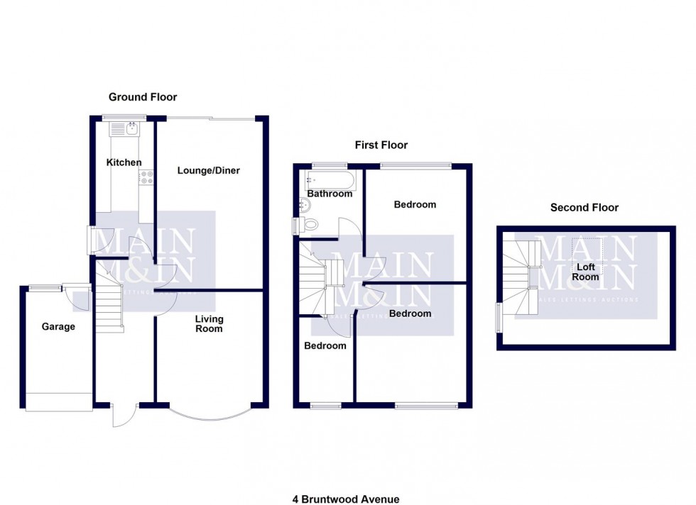 Floorplan for Bruntwood Avenue, Heald Green