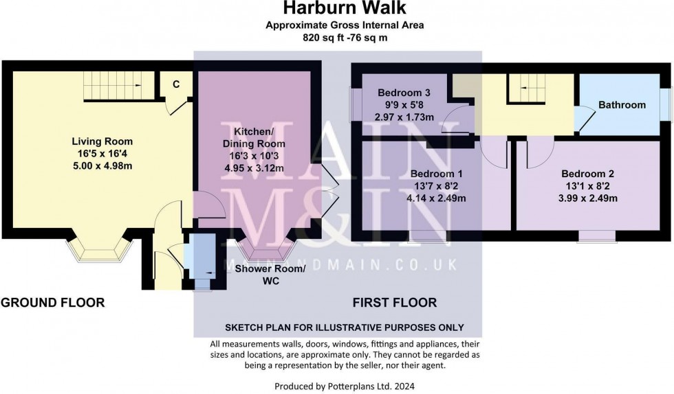 Floorplan for Harburn Walk, Wythenshawe