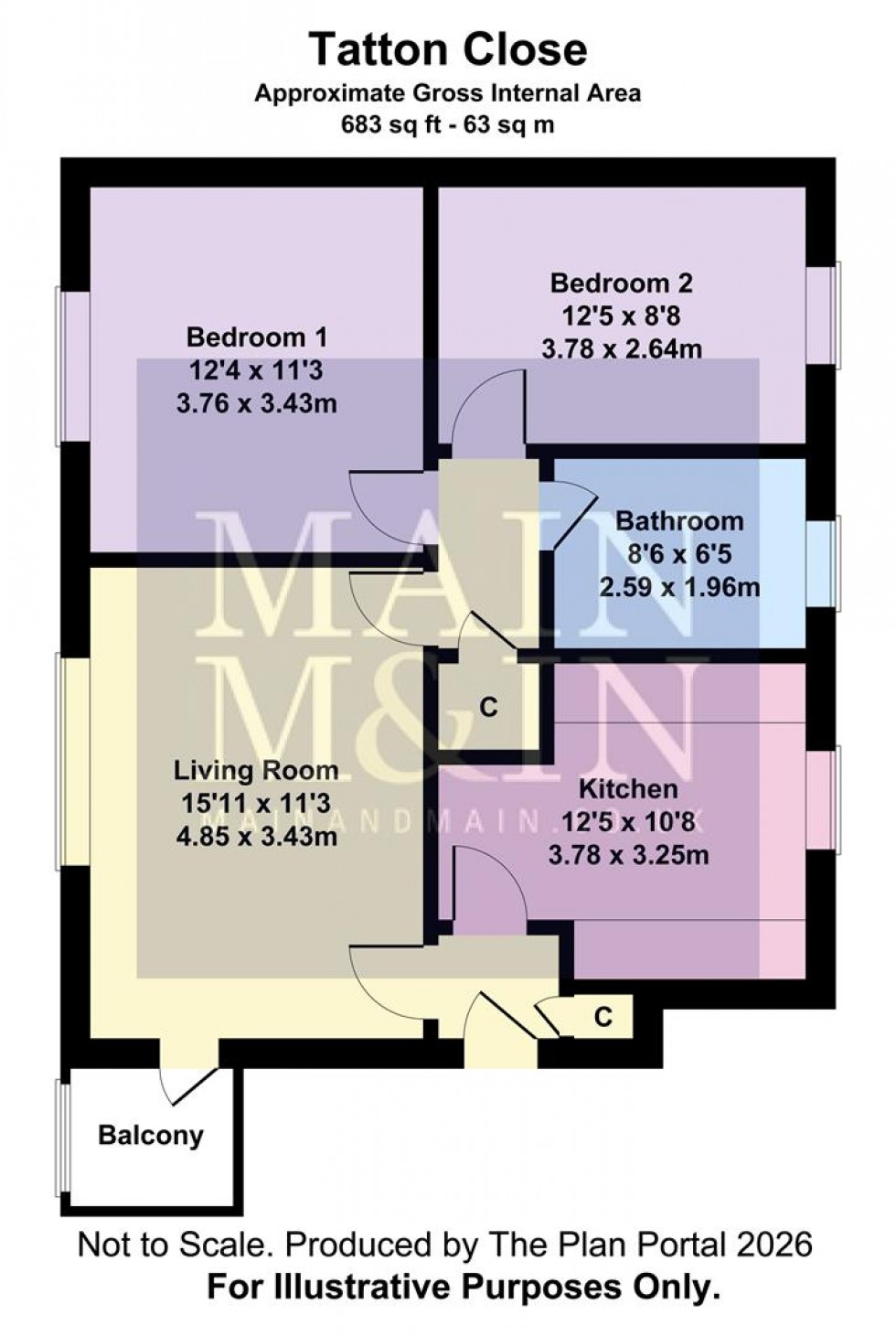 Floorplan for Tatton Close, Cheadle