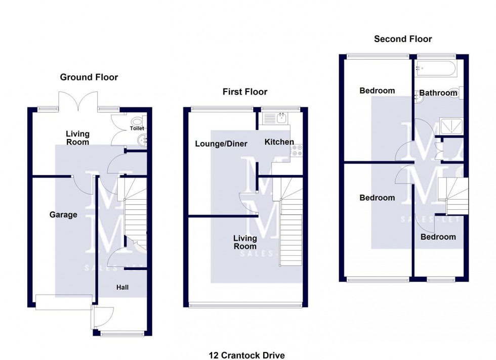 Floorplan for Crantock Drive, Heald Green, Cheadle