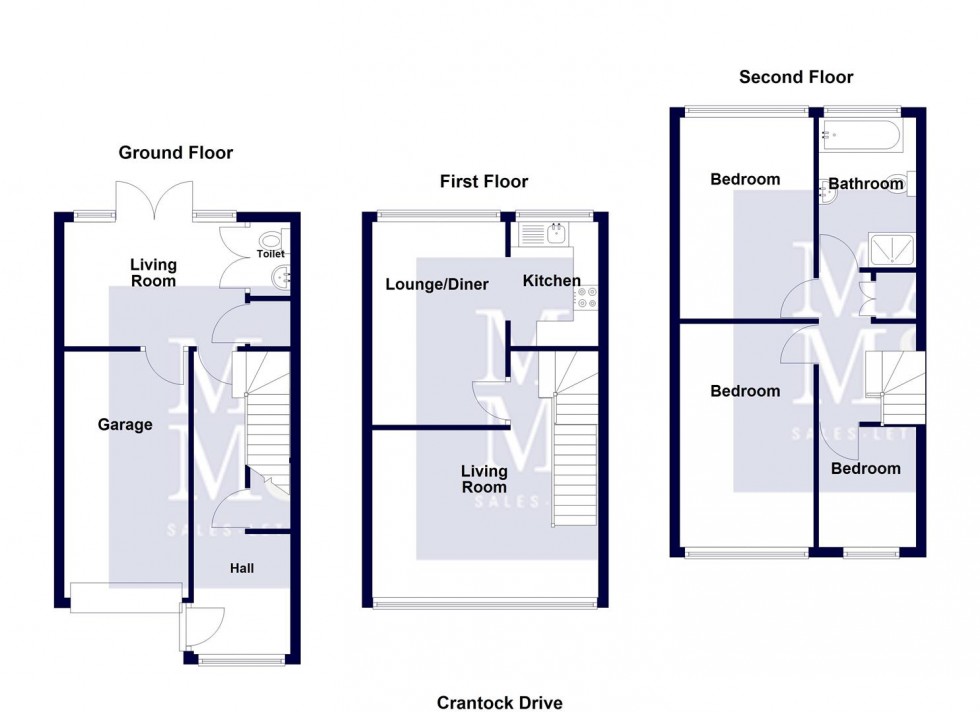 Floorplan for Crantock Drive, Heald Green, Cheadle