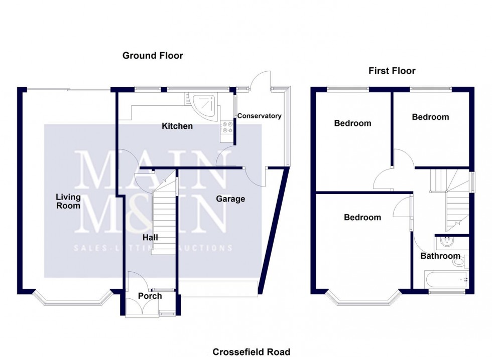 Floorplan for Crossefield Road, Cheadle Hulme