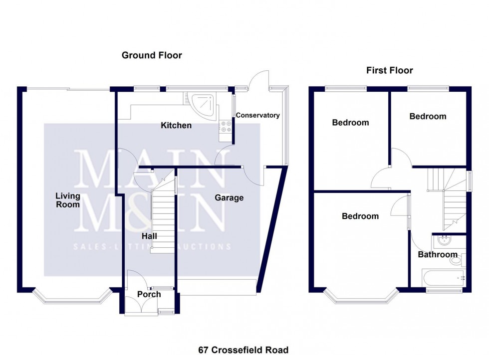Floorplan for Crossefield Road, Cheadle Hulme