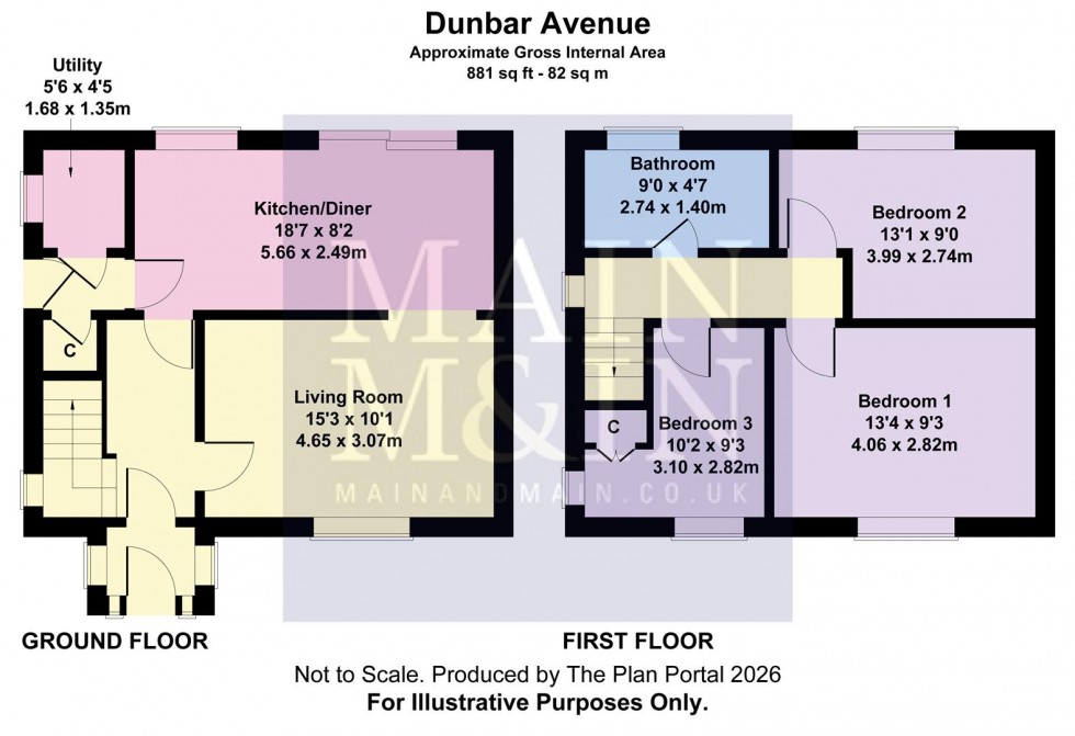Floorplan for Dunbar Avenue, Manchester