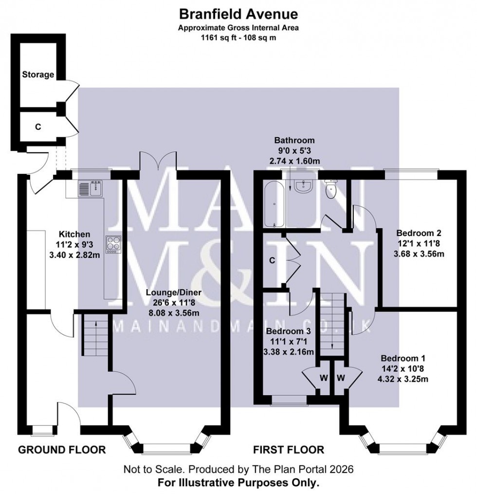 Floorplan for Branfield Avenue, Heald Green