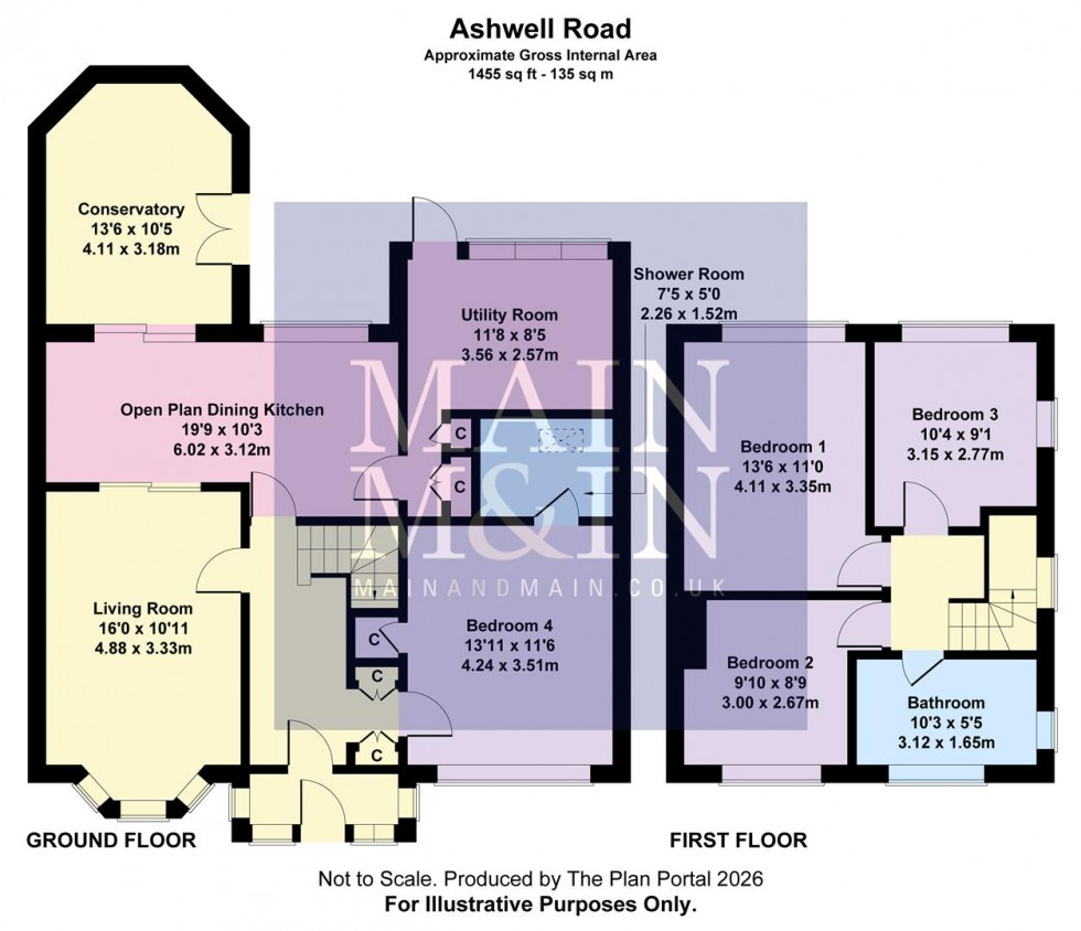 Floorplan for Ashwell Road, Baguley