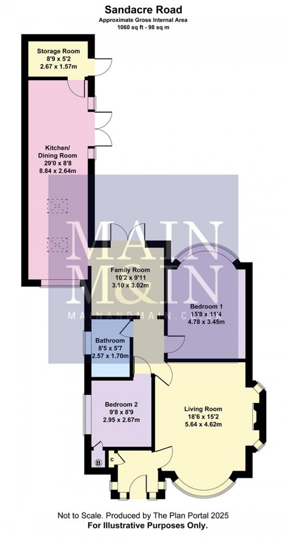 Floorplan for Sandacre Road, Baguley