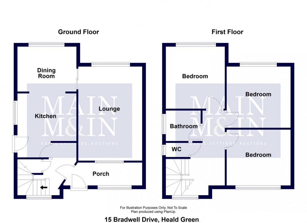 Floorplan for Bradwell Drive, Heald Green, Cheadle