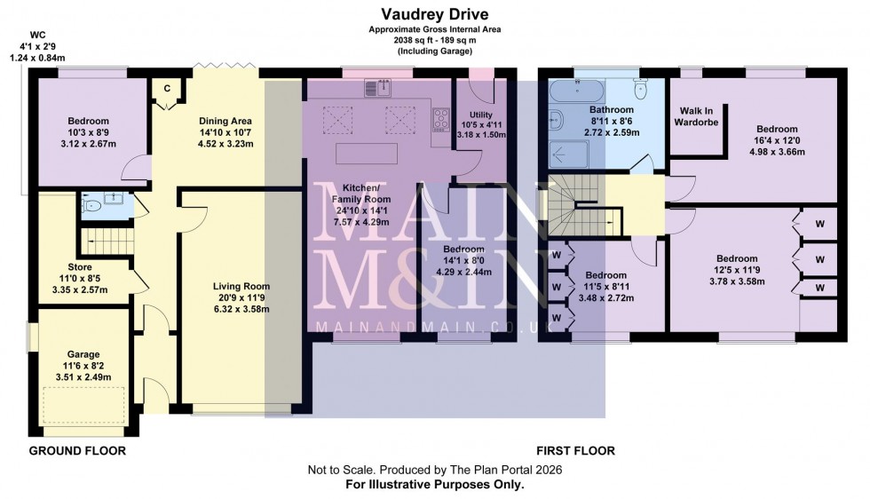 Floorplan for Vaudrey Drive, Cheadle Hulme