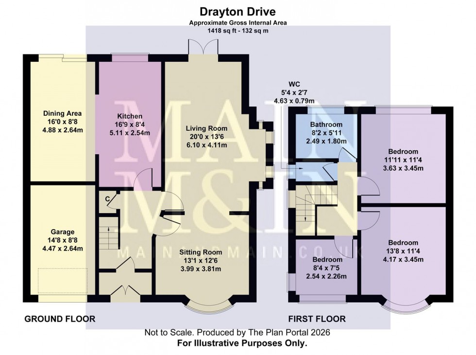 Floorplan for Drayton Drive, Heald Green