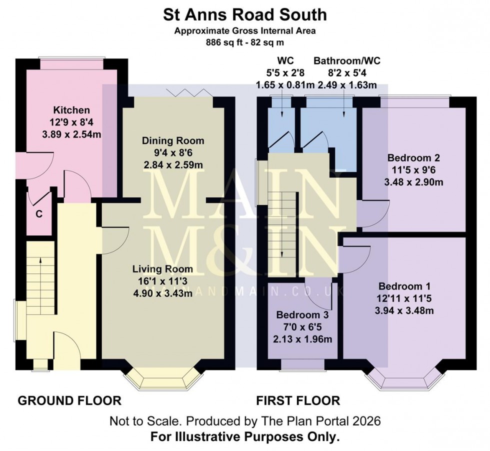Floorplan for St. Anns Road South, Heald Green