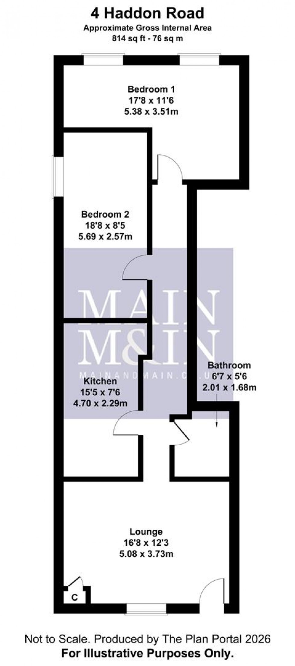 Floorplan for Haddon Road, Heald Green