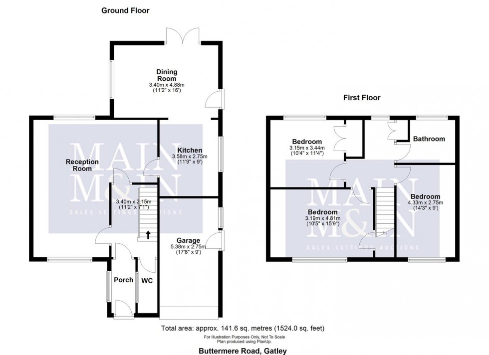 Floorplan for Buttermere Road, Gatley