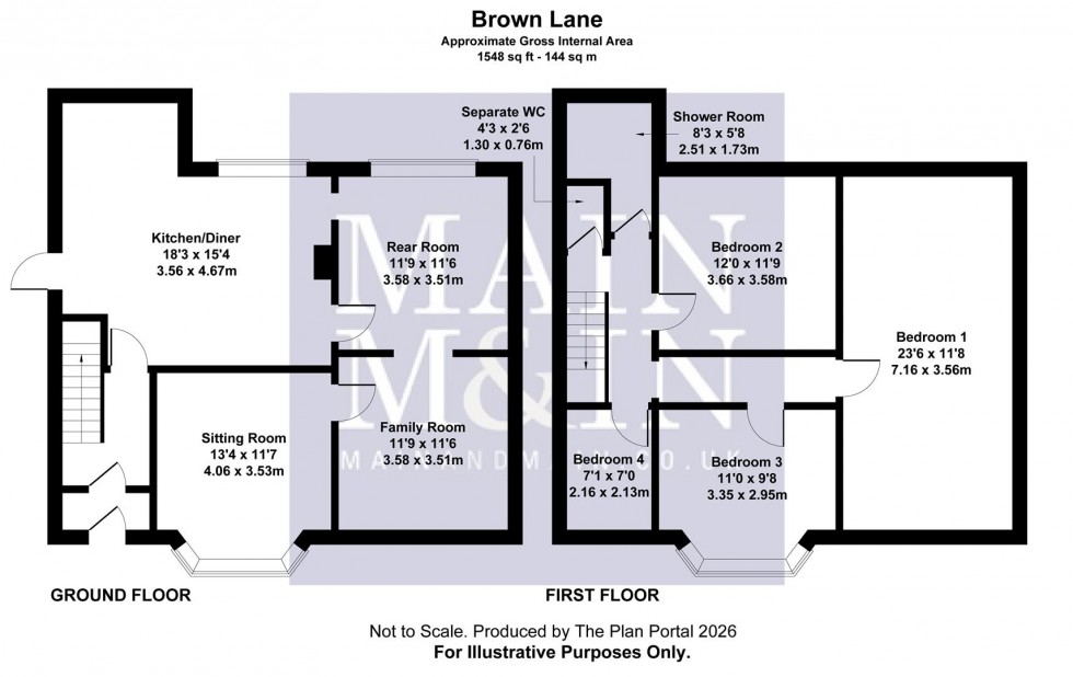 Floorplan for Brown Lane, Heald Green