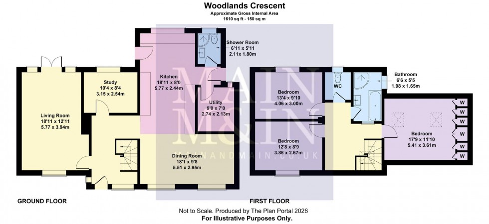 Floorplan for Woodlands Crescent, High Legh