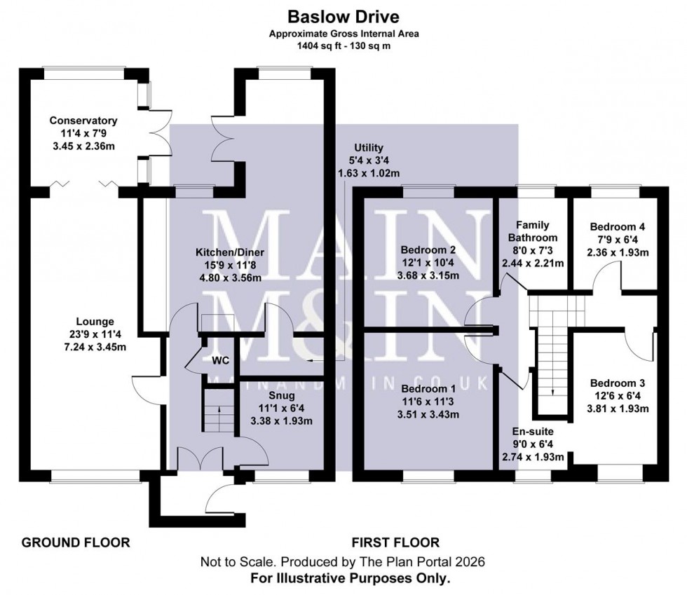 Floorplan for Baslow Drive, Heald Green, Cheadle