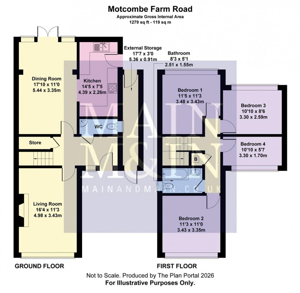 Floorplan for Motcombe Farm Road, Heald Green